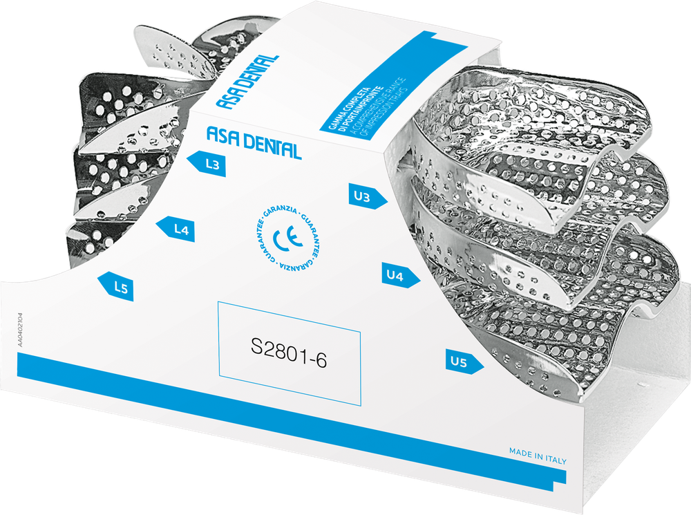 Portaimpronte Serie completa di 6 pezzi – ASA Dental S.p.A. Uninominale, Impression Trays & Accessories