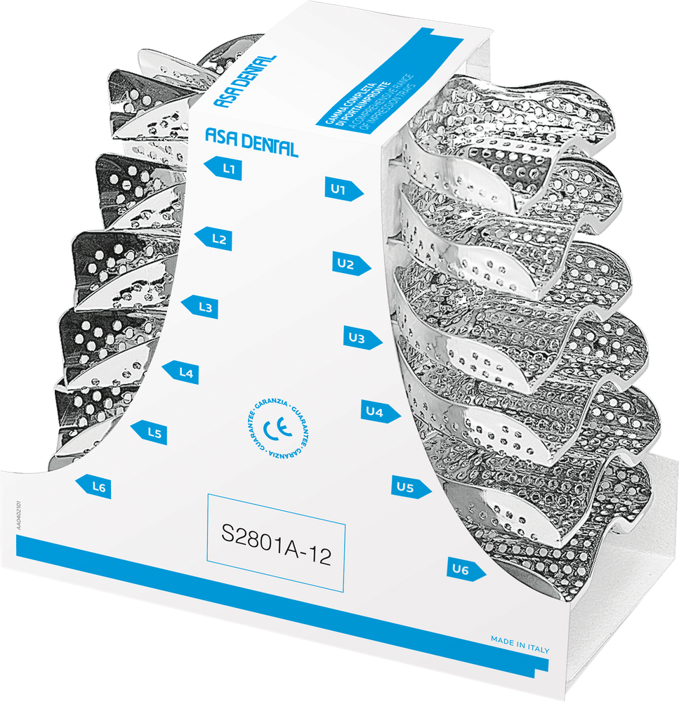 Abformlöffel-Set, 12-teilig - anatomisch geformt S2801A-12 – ASA Dental S.p.A. Uninominale