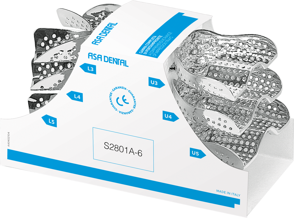 Abformlöffel-Set, 6-teilig - anatomisch geformt S2801A-6 – ASA Dental S.p.A. Uninominale