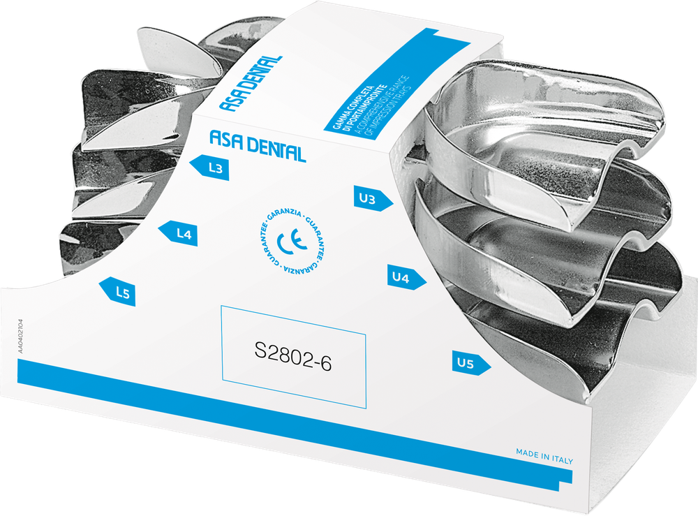 Portaimpronta Serie completa di 6 pezzi – ASA Dental S.p.A. Uninominale, Impression Trays & Accessories