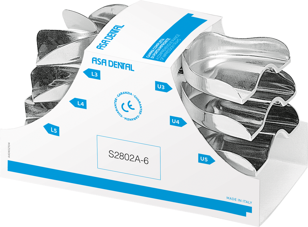Portaimpronta Serie completa di 6 pezzi - anatomiche – ASA Dental S.p.A. Uninominale, Impression Trays & Accessories