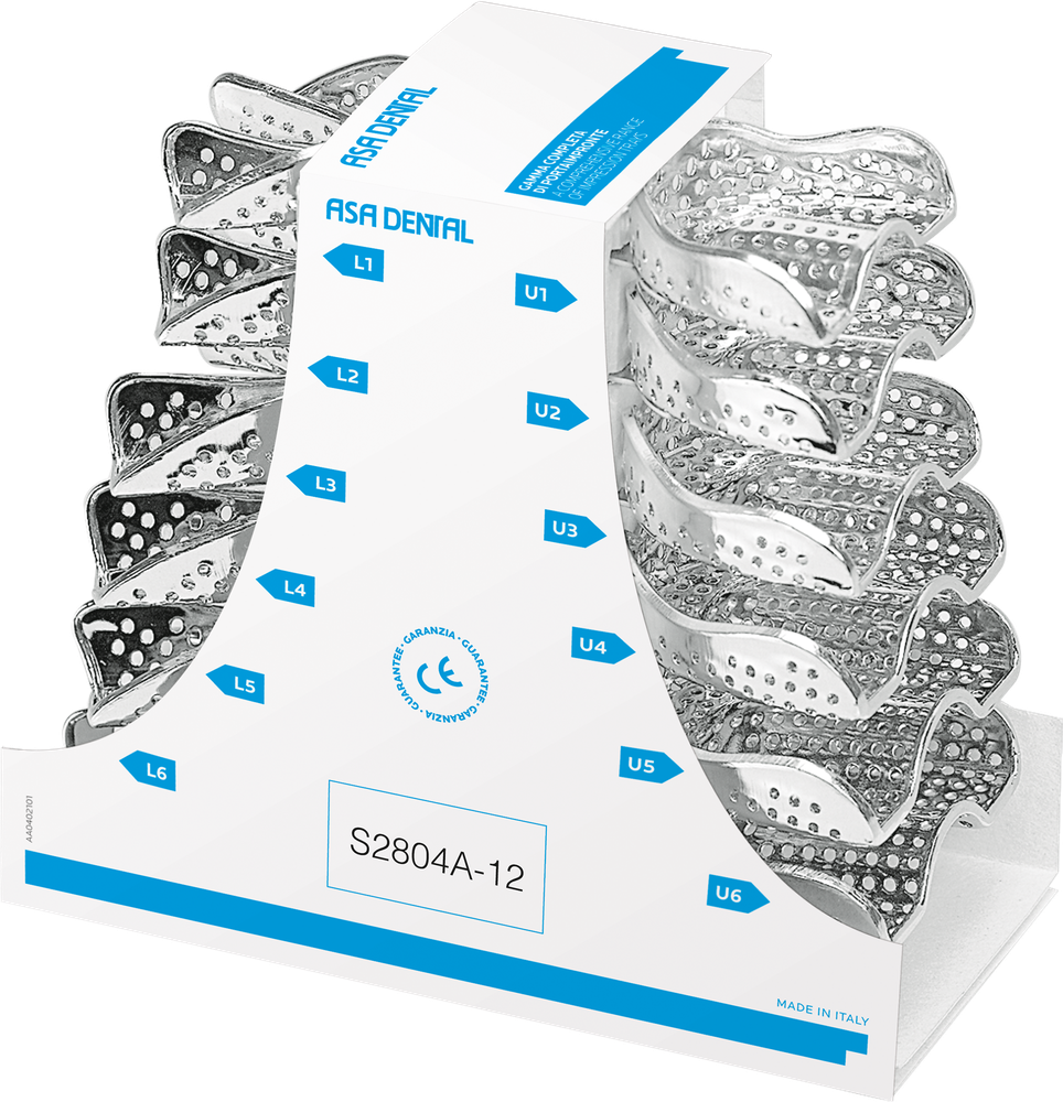 Abformlöffel-Set, 12-teilig - anatomisch geformt - perma-lock S2804A-12 – ASA Dental S.p.A. Uninominale