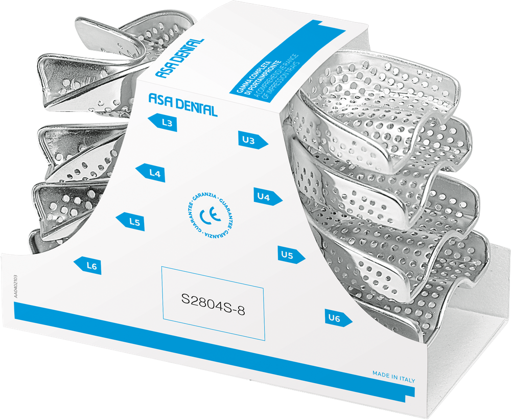 Portaimpronta Serie completa di 8 pezzi - perma-lock - high grip – ASA Dental S.p.A. Uninominale, Impression Trays & Accessories