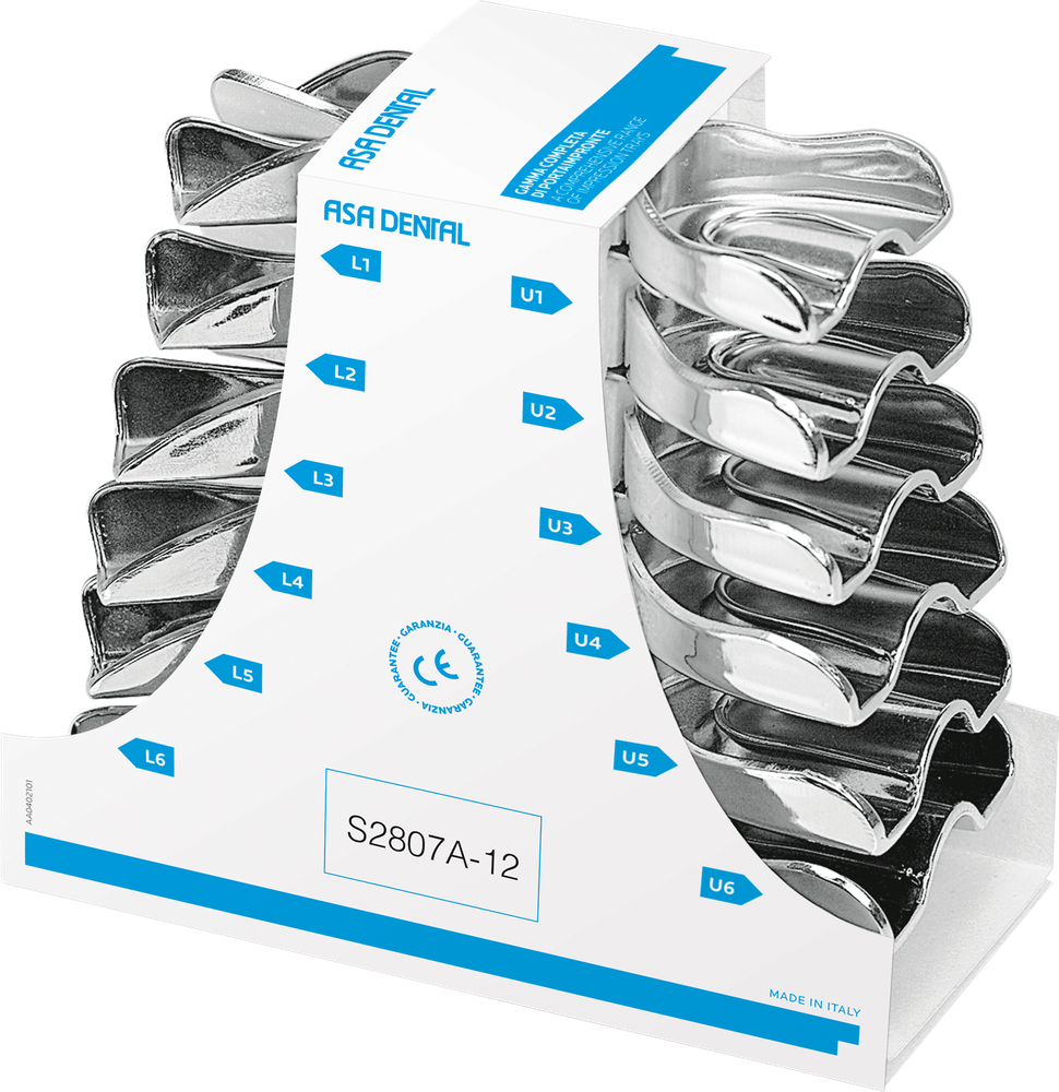 Abformlöffel-Set, 12-teilig - perma-lock - anatomisch geformt S2807A-12 – ASA Dental S.p.A. Uninominale
