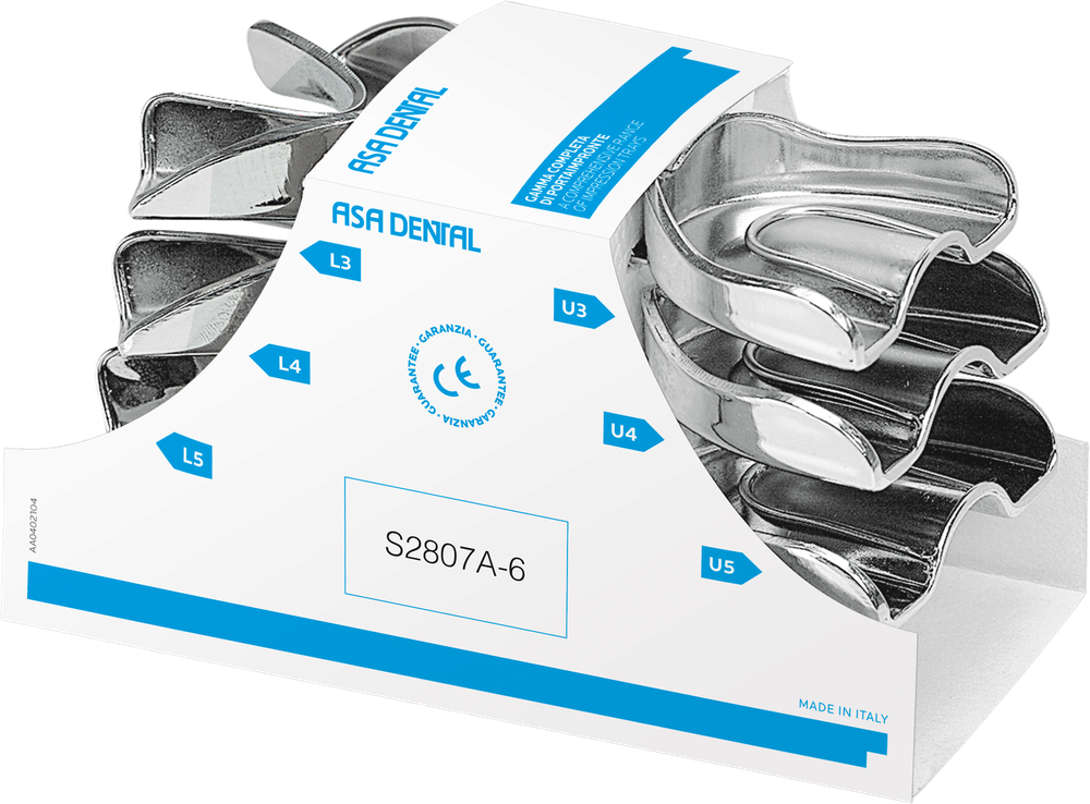 Portaimpronta Serie completa di 6 pezzi - perma-lock - anatomiche – ASA Dental S.p.A. Uninominale, Impression Trays & Accessories
