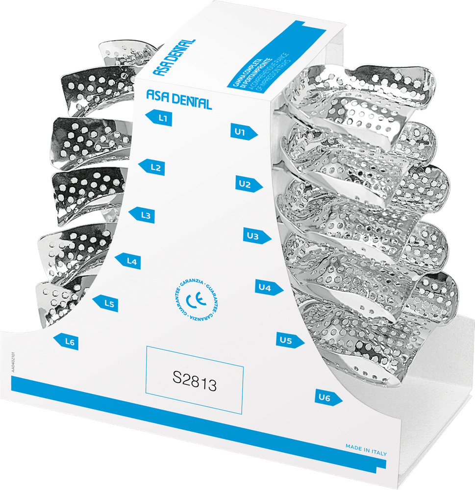 Abformlöffel-Set, 11-teilig + Zirkel S2813 – ASA Dental S.p.A. Uninominale