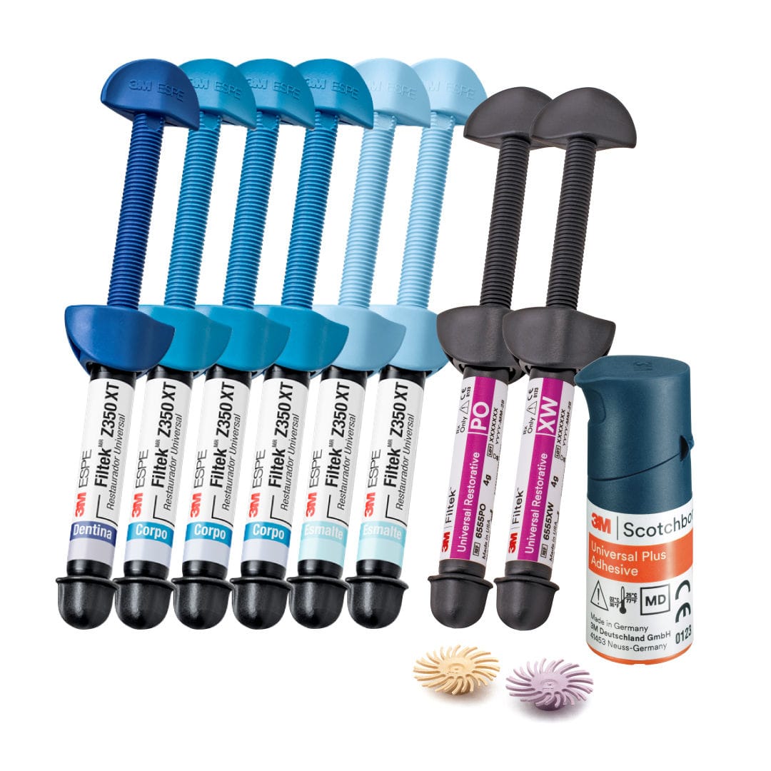 Restaurador Universal 3M™ Filtek™ Z350 XT + Adesivo 3M™ Scotchbond™ Plus + 3M™ Filtek™ Supreme Flowable + Restaurador 3M™ Filtek™ One Bulk Fill HB004816185 – Solventum, Universal Composites