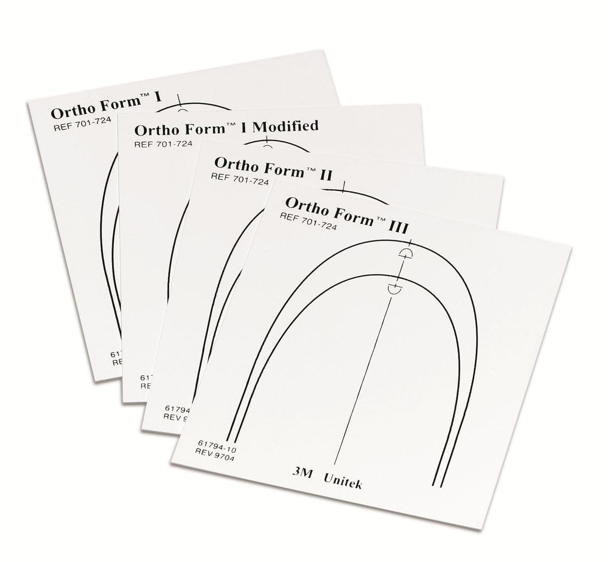 3M™ OrthoForm™ Diagnosis Bogenform-Schablonen 701-723 – Solventum, Measuring Instruments