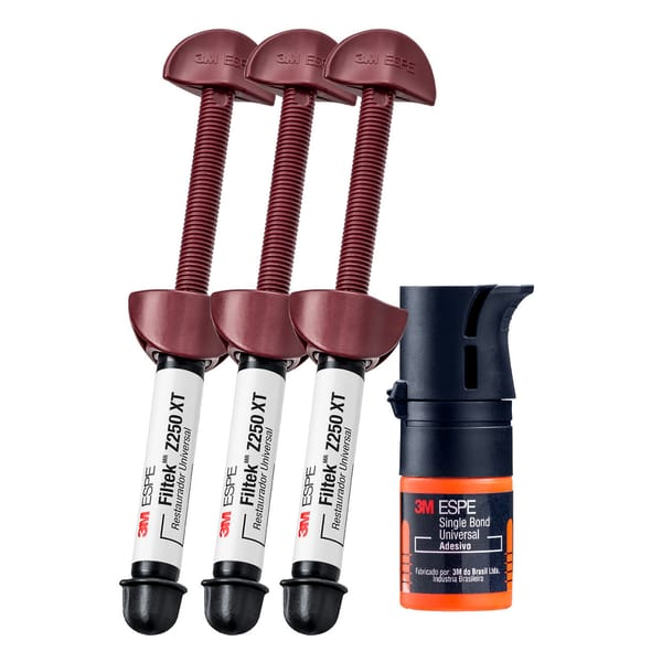 Kit Resina 3M™ Filtek™ Z250 XT, Cores A1, A2, A3 e 1 Adesivo Universal 3M™ Single Bond HB004816177