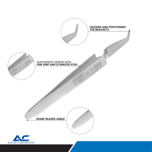 Direct Bond Bracket Tweezer with Slot Aligner, 14cm – Precision Orthodontic Tool