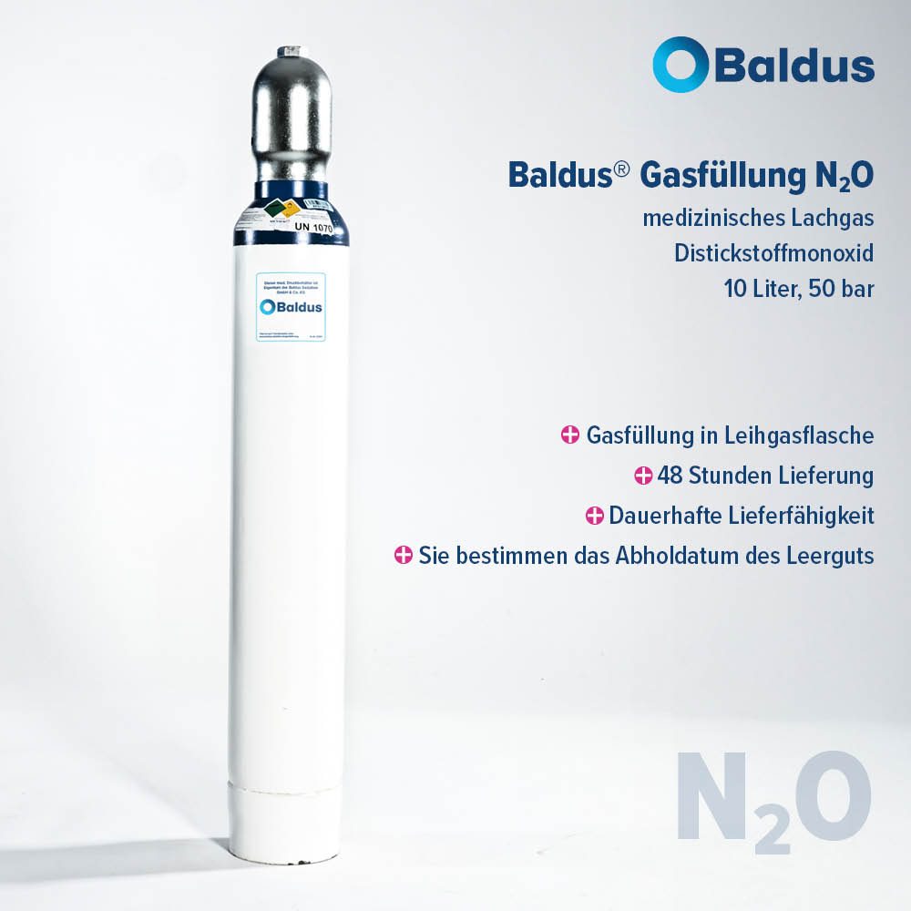 Gasfüllung med. Lachgas N2O Stickoxydul