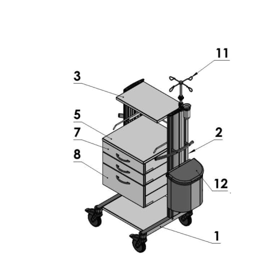 SEDATION CART M » BIEWER medical – Biewer medical Medizinprodukte, Other Furnishings