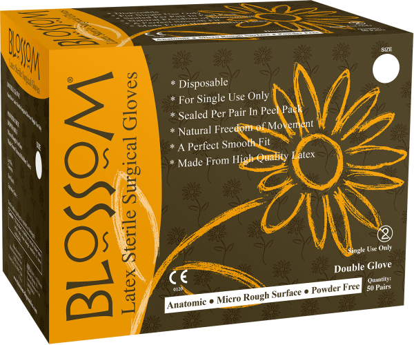 Blossom Double Gloving Powder Free Textured Latex Sterile Surgical Gloves- 280mm – Blossom / Mexpo International Inc., Workwear and Protective Clothing