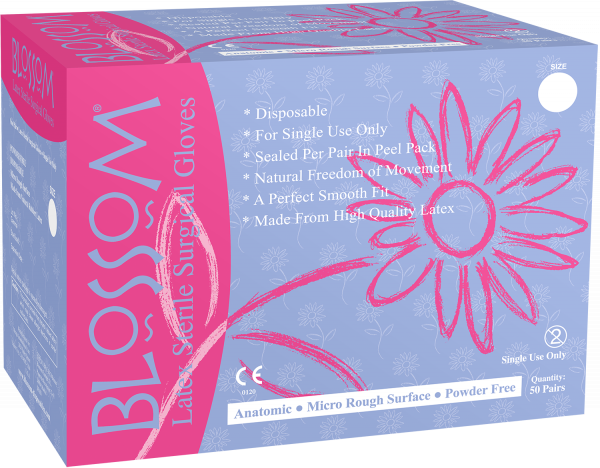 Blossom Latex Powder Free Textured Sterile Surgical Gloves – 280mm – Blossom / Mexpo International Inc., Arbeitskleidung - Arbeitsschutz