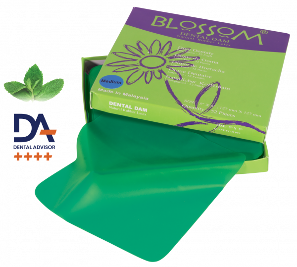 Blossom Green Rubber Dental Dam