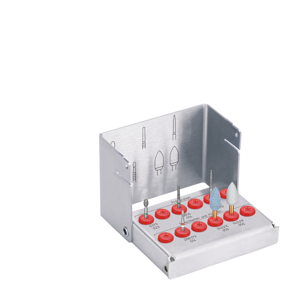 Kronenstumpfpräparation 4668 ST 4668ST.314 – Komet Dental, Bur Stands