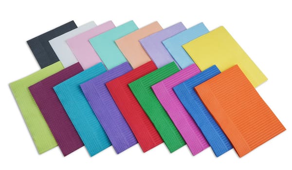 Folded dental bibs