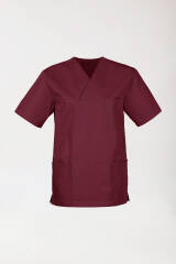 JUST STRONG Blouse tunique unisexe - col en V bordeaux