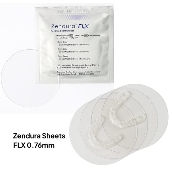 Feuilles Zendura FLX pour gouttières transparentes | Matériau dentaire 0,76 mm