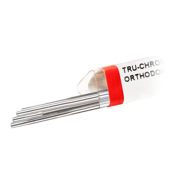 TRU-CHROME Edelstahl-Retainerdraht Gerade Längen Rund 6er-Pack