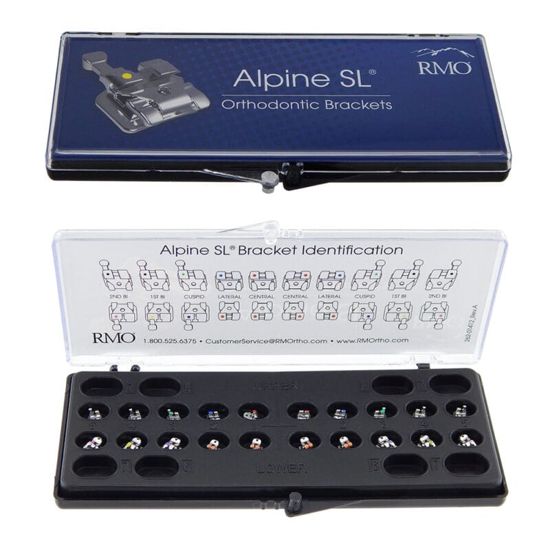 Alpine SL Two-Piece Stainless Steel Brackets Bioprogressive Dolichofacial 018 Rx 5-5 Kit