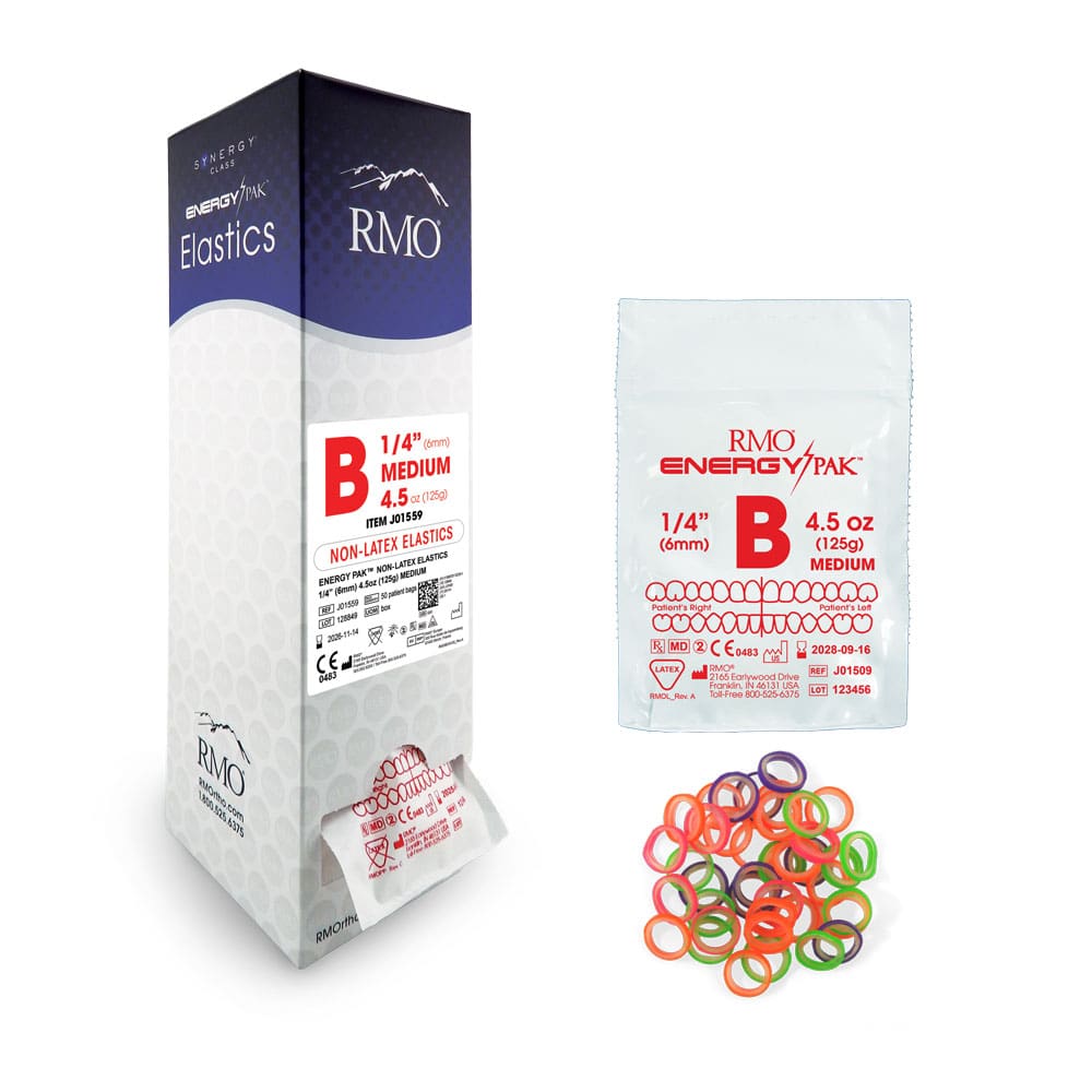 Energy Pak Intraoral Elastics NEON LATEX Pack of 5,000
