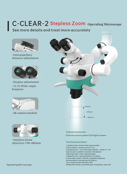 C-CLEAR-2 Stepless Zoom Operating microscope