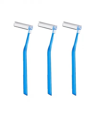 UHS 470 abgewinkelte Interdentalbürstenhalter, blau, 3 Stk.