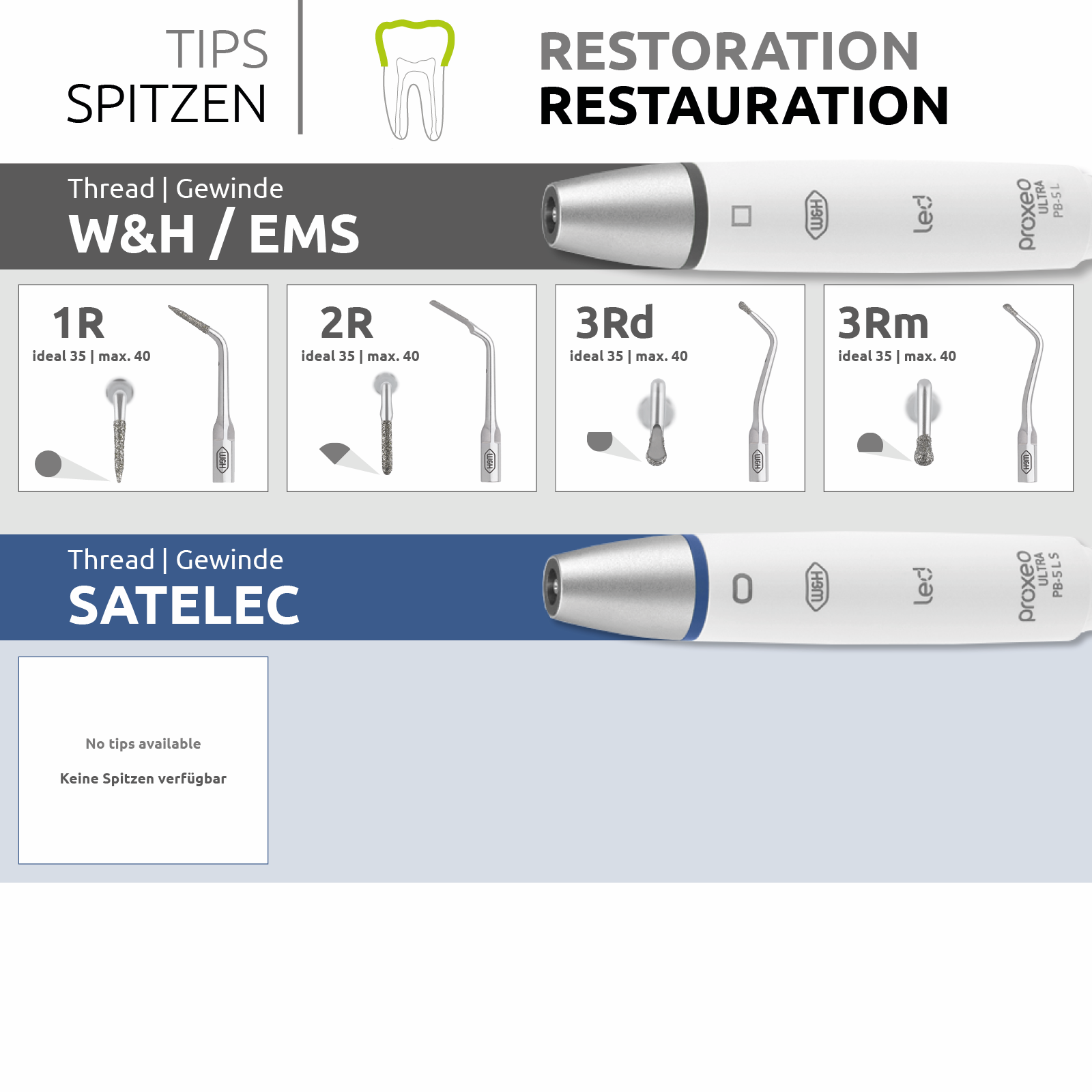 Restauration & Prothetik Spitzen – DKL Chairs, Endodontiefeilen und Reamer