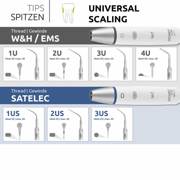 Universal-Ultraschallspitzen für Piezo-Scaler PB-5 (05076200)