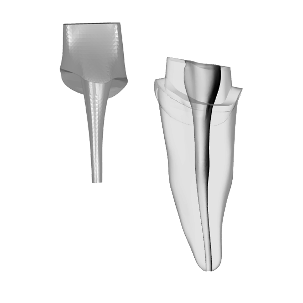 Incisor – Prepared crown, Metal Post | Dental Training Models | DRSK