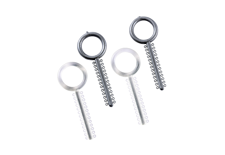 Ligature Ties big ring end