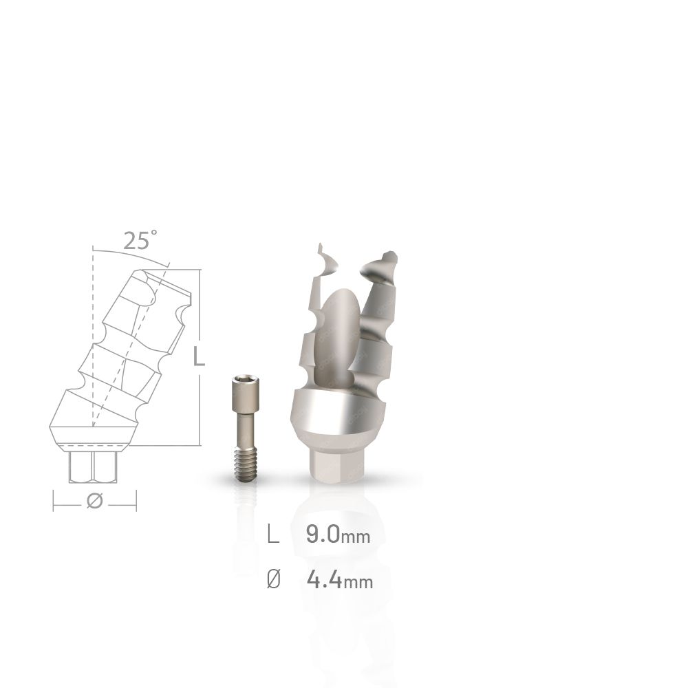 25° Angled Closed Tray Implant Impression Coping compatible with Edison Medical® Lamina Ø3.5 - Ø6.0 SV-RP IH 3.5 RP