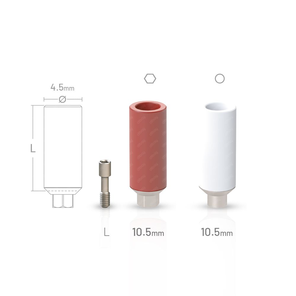 Titanium UCLA Abutment compatible with TRI Dental Implants® Tri-Vent TV Ø3.75 - Ø4.7 IH 3.5 RP