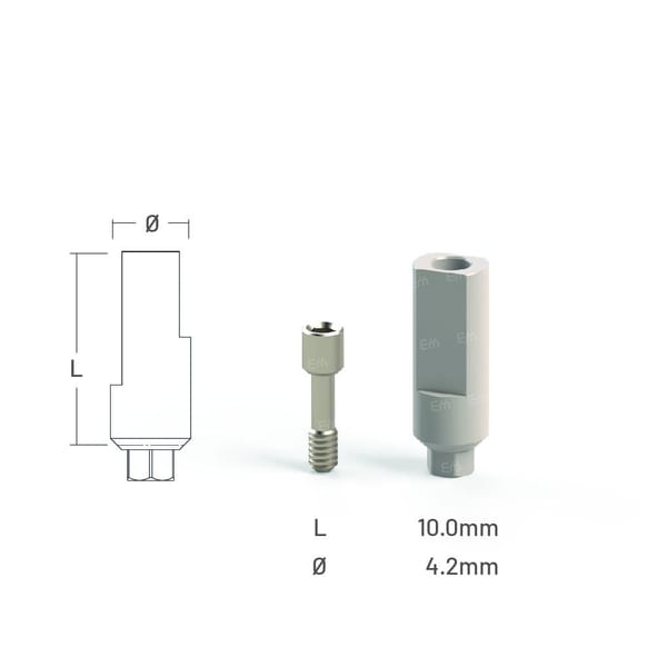 CAD/CAM Implant Level Scan Body | Long compatible with Uniqa ® UH8 Ø3.3 - Ø5.0 IH 3.5 RP