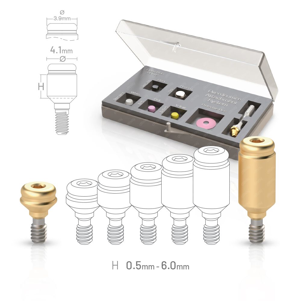 Straight Pop-Clicq™ Overdenture Attachment