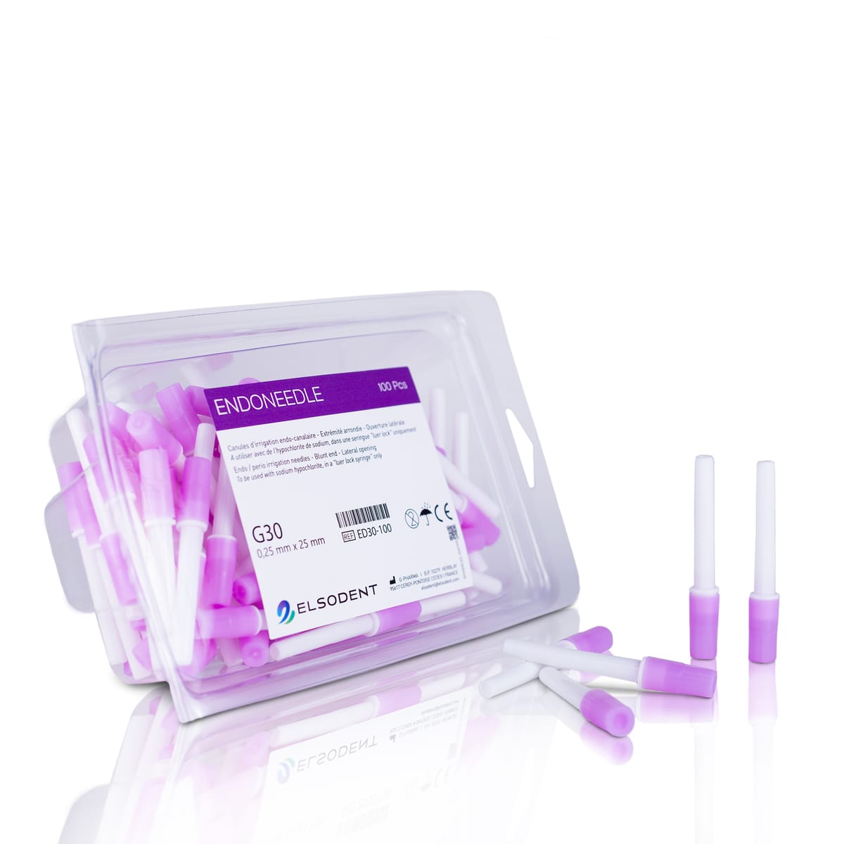 ENDONEEDLE Gauge 30 (0.30mm) Kit of 100 – ELSODENT SAS, Syringes