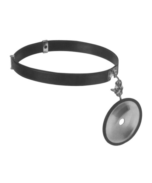 head mirror with black plastic head band