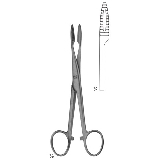Forceps with ratchet 145 mm