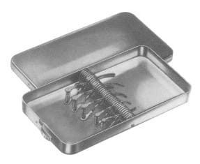 Box with support 120 x 65 x 13 mm(ohne Bulldogklemmen)