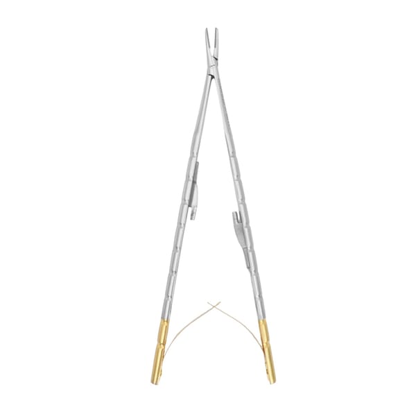 Castroviejo Micro Needle Holder, Barraquer, Straight, 16cm, TC | ErgoDenta 3343-2S