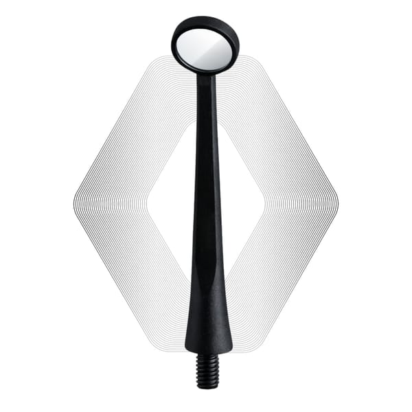 Microscopic HD Mouth Mirror, Regular 1.5mm, Black | ErgoDenta 7092R