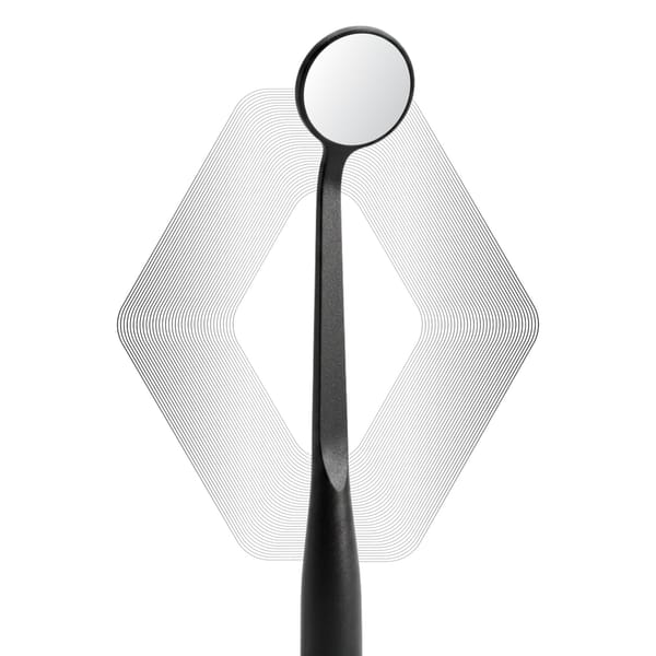 Microscopic HD Mouth Mirror, UltraThin 0.7mm, Black | ErgoDenta 7095U