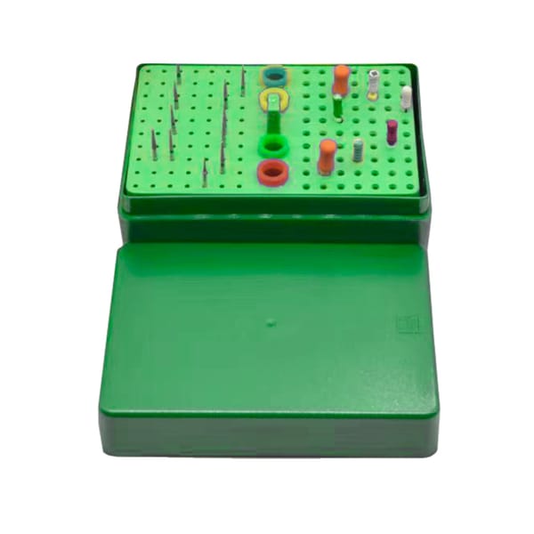 Bur Disinfection box resistant to high temperature and Pressure, Green | ErgoDenta 7458G