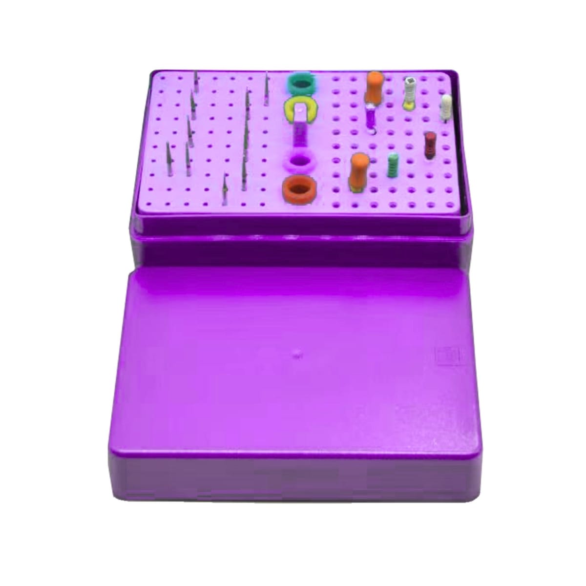 Bur Disinfection box resistant to high temperature and Pressure, Purple | ErgoDenta 7458M – ErgoDenta ApS, Bur Baths
