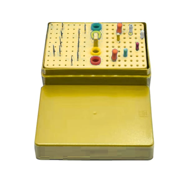 Bur Disinfection box resistant to high temperature and Pressure, Yellow | ErgoDenta 7458Y