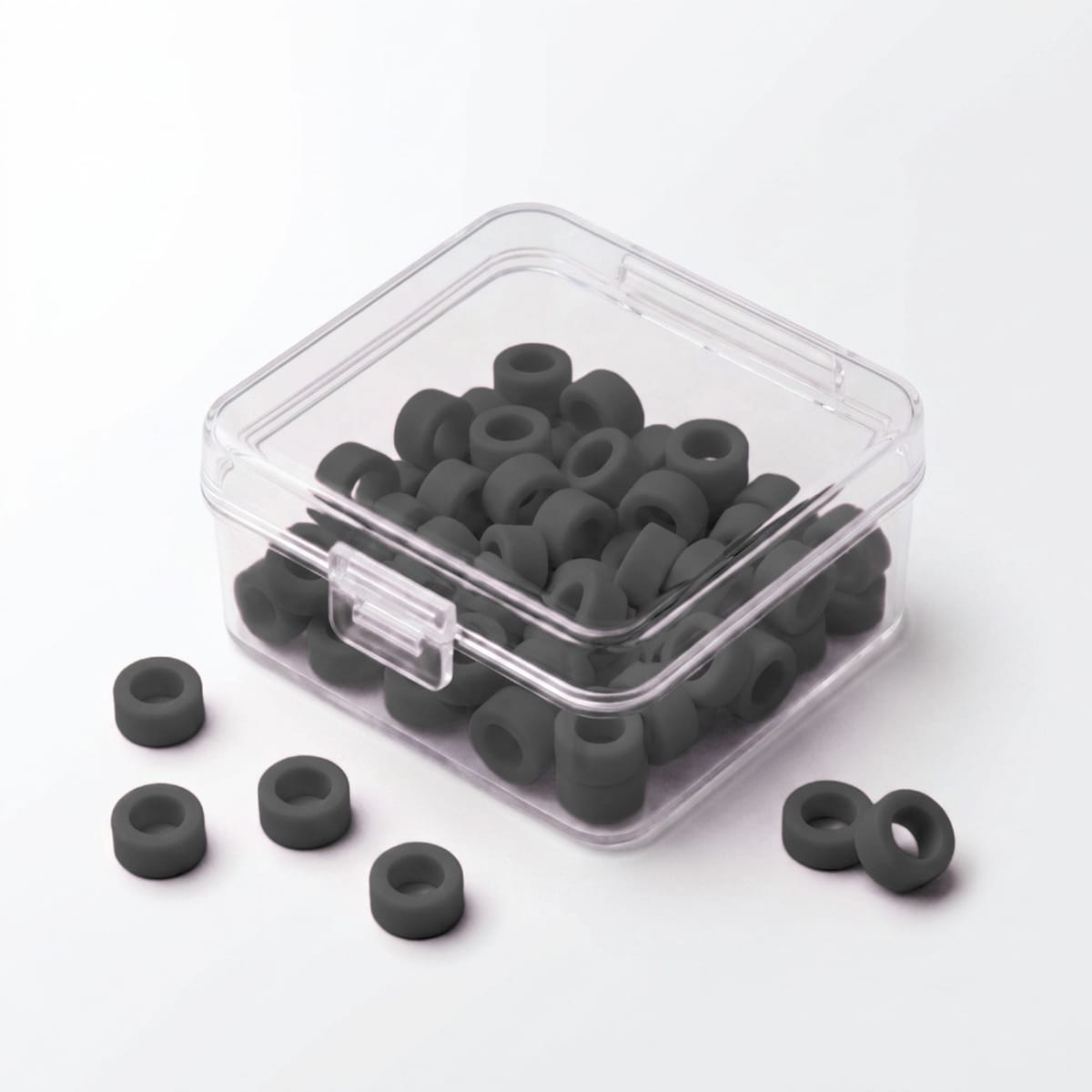 Color Coded Rings, Large, 25 pcs/box — Black | ErgoDenta 5641K – ErgoDenta ApS, Other Impression Accessories