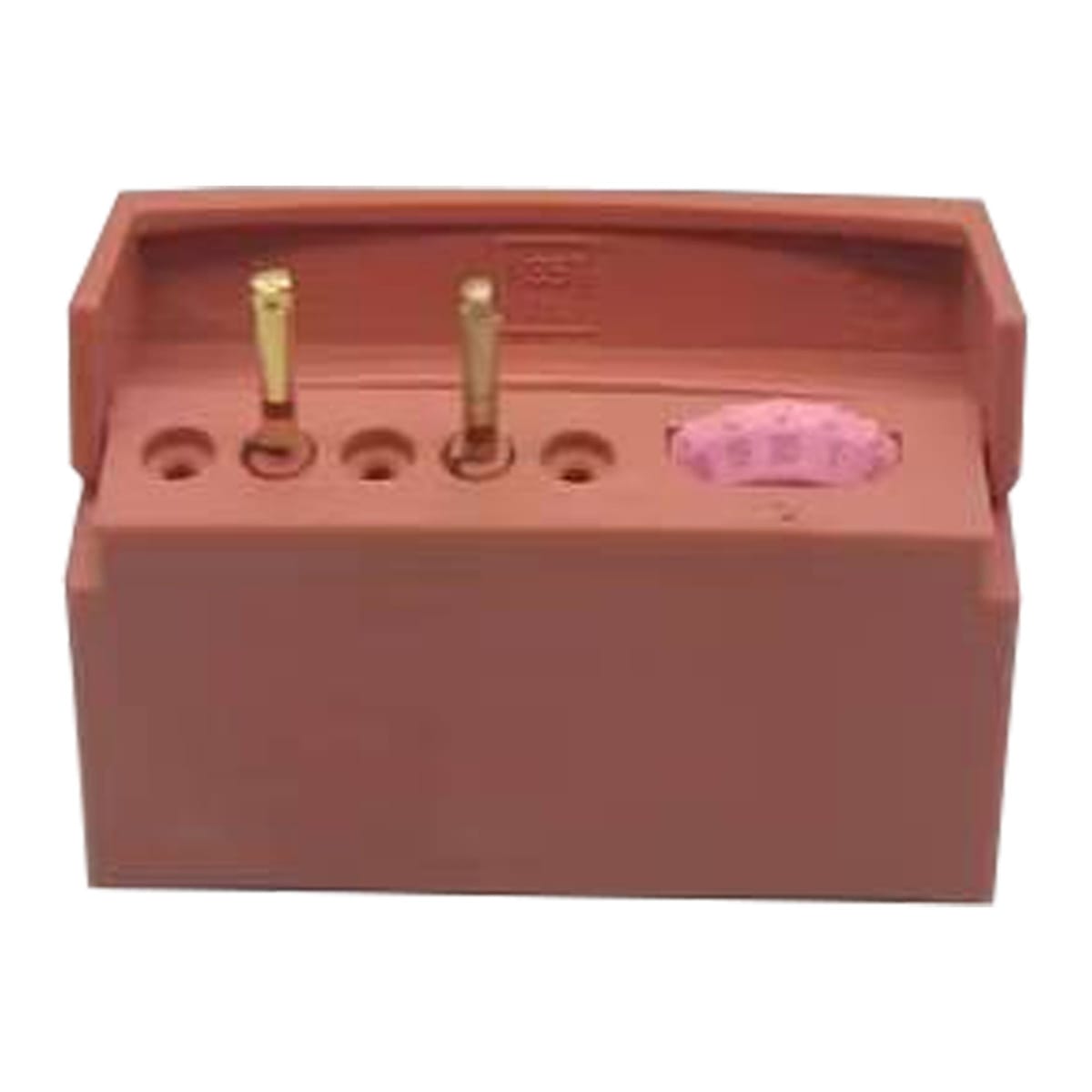 Endodontic block with memory holder, 5 holes, Orange | ErgoDenta 7462O – ErgoDenta ApS, Trays, Sterilization Containers and Accessories