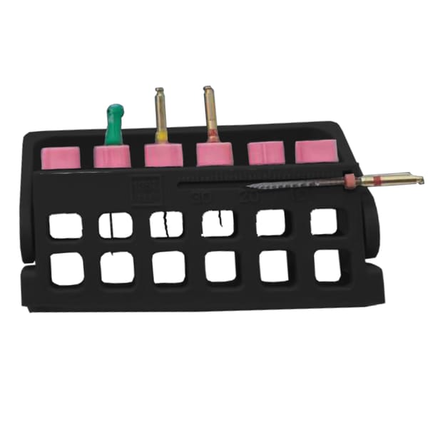 Root Canal File Frame, 6 holes, Black | ErgoDenta 7463K