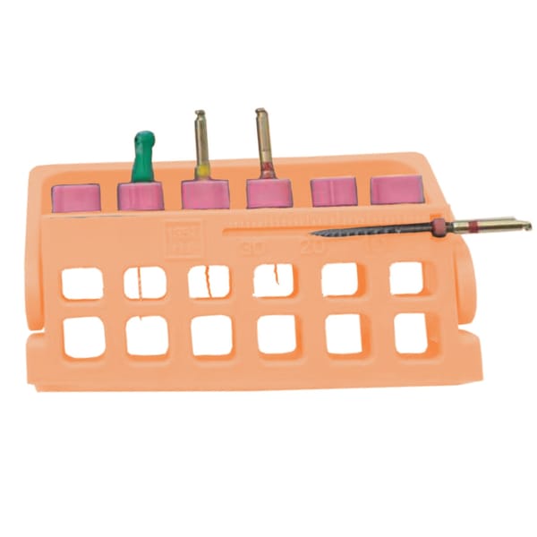 Root Canal File Frame, 6 holes, Orange | ErgoDenta 7463O